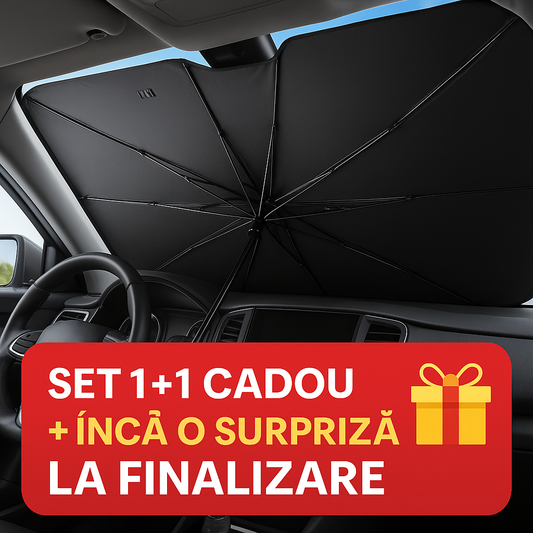 1+1 PARASOLAR AUTO TIP UMBRELA 134 x 80 cm + CADOU!!!