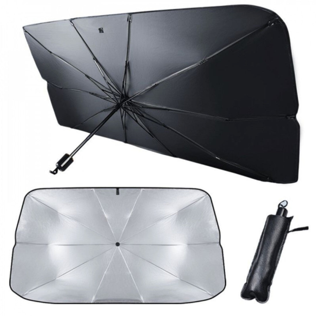 1+1 PARASOLAR AUTO TIP UMBRELA 134 x 80 cm + CADOU!!!